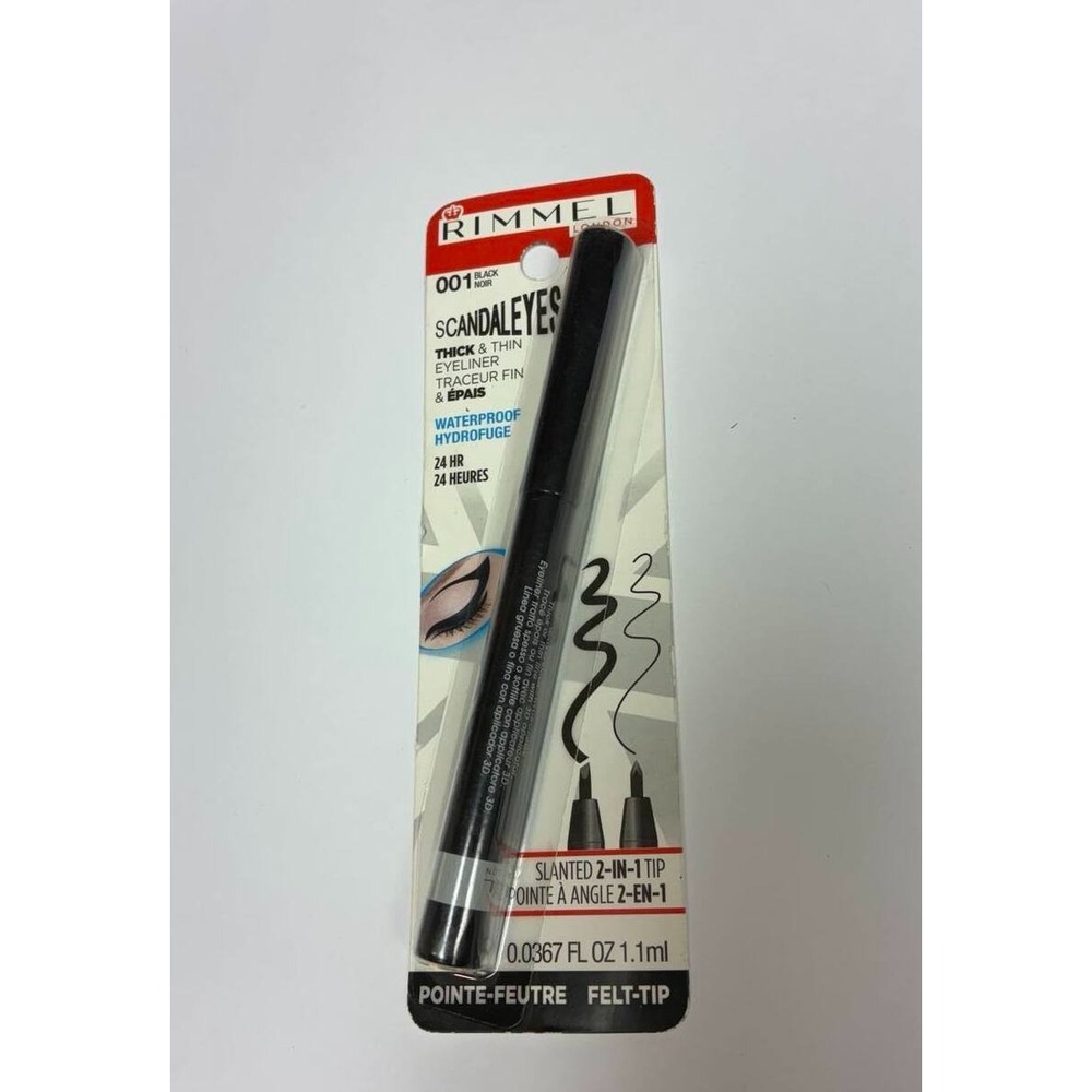 Rimmel London Scandaleyes Thick & Thin Waterproof Eyeliner 001 Black 0.04oz